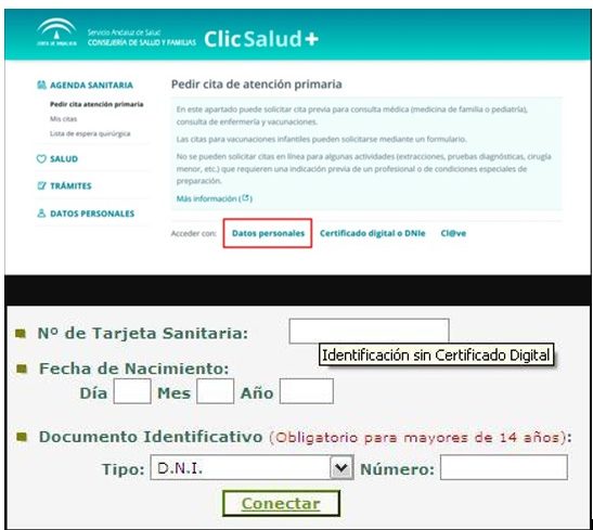 Cita previa médico Andalucía