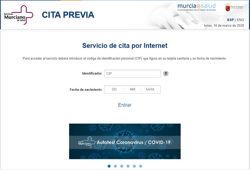 Cita previa médico Murcia