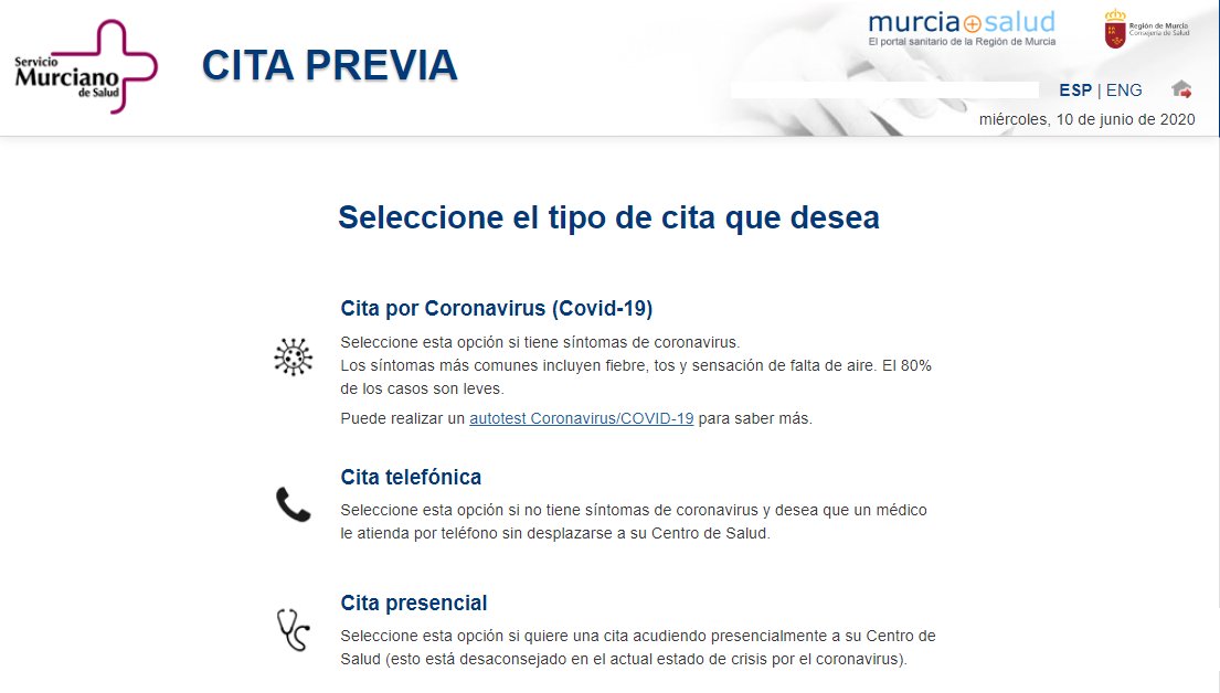 Cita previa médico Murcia