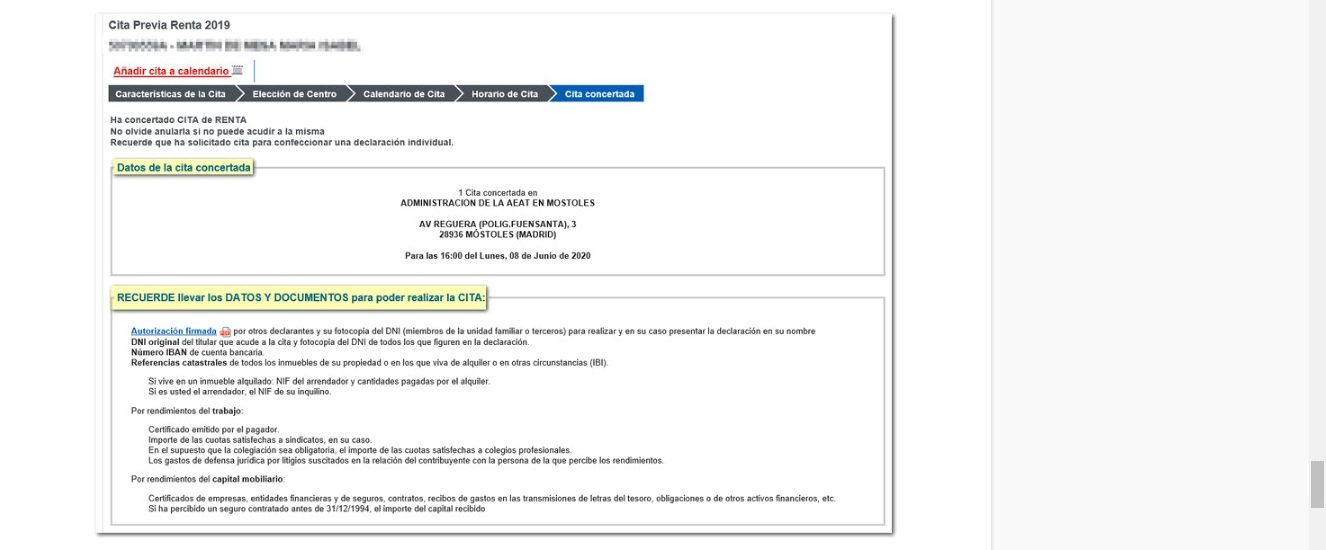 Cita previa Declaración Renta