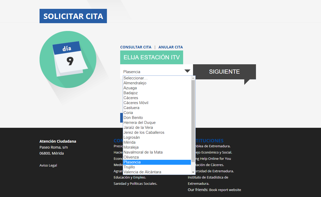 Cita previa ITV en Extremadura